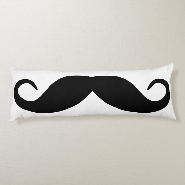 Black Moustache Body Pillow (Back)