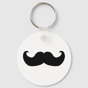 Black Moustache Keychain