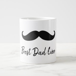 Black Moustache Large Coffee Mug