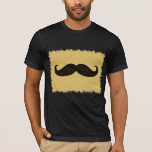 Black Moustache on leopard skin T-Shirt