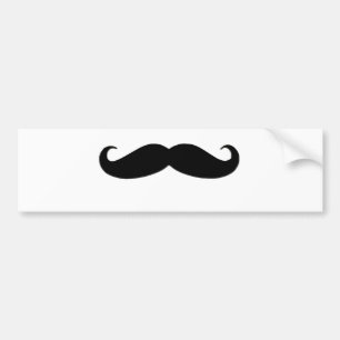 Black Moustache or Black Moustache for Fun Gifts Bumper Sticker