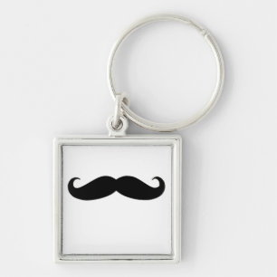 Black Moustache or Black Moustache for Fun Gifts Keychain
