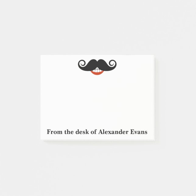 Black Moustache Post-it Notes (Front)