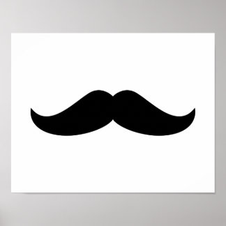 Black Moustache Poster