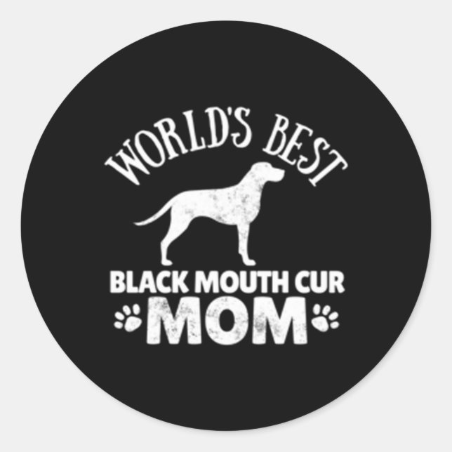 Black Mouth Cur Classic Round Sticker (Front)
