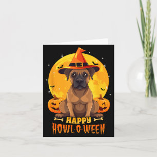 Black Mouth Cur Halloween Dog Howl O Ween Funny Card