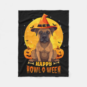 Black Mouth Cur Halloween Dog Howl O Ween Funny Fleece Blanket