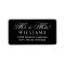 Black Mr and Mrs Script Wedding Address