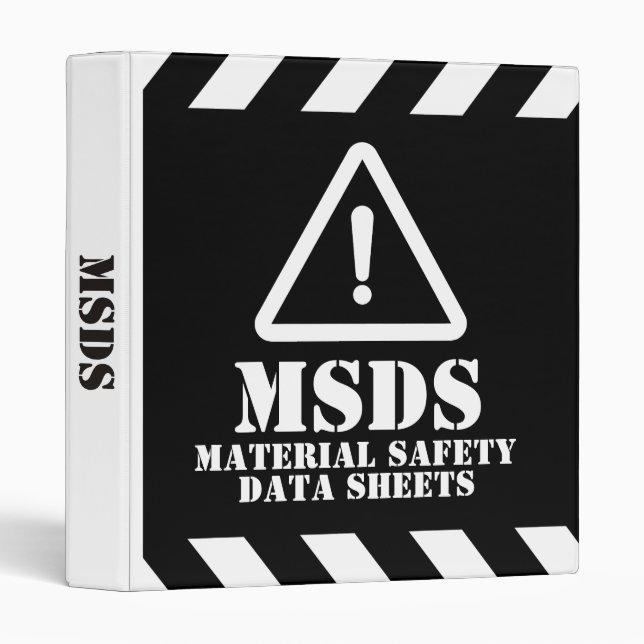 Black MSDS Material Safety Data Sheets Binder (Front/Spine)
