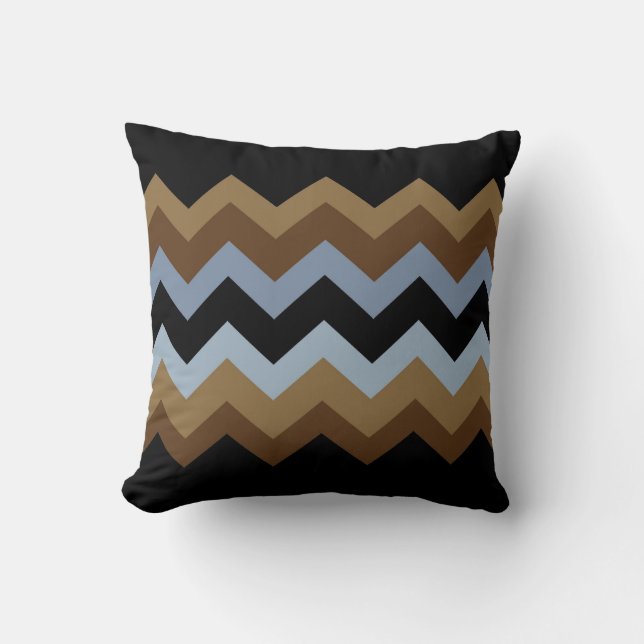 Black Multi Coloured Decorative Pillow (Front)