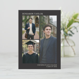 Black Multi Photo Collage Graduate Class 2026 Announcement