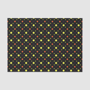 Black & Multi Size Polka Dots 03 Tissue Paper