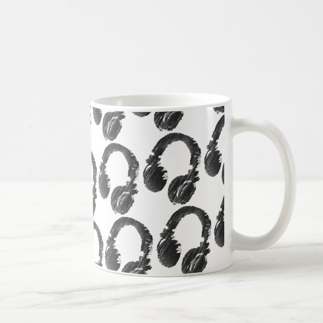 black music deejay headphone coffee mug (Right)
