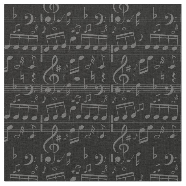 black music notes musician musical score fabric (Close Up)