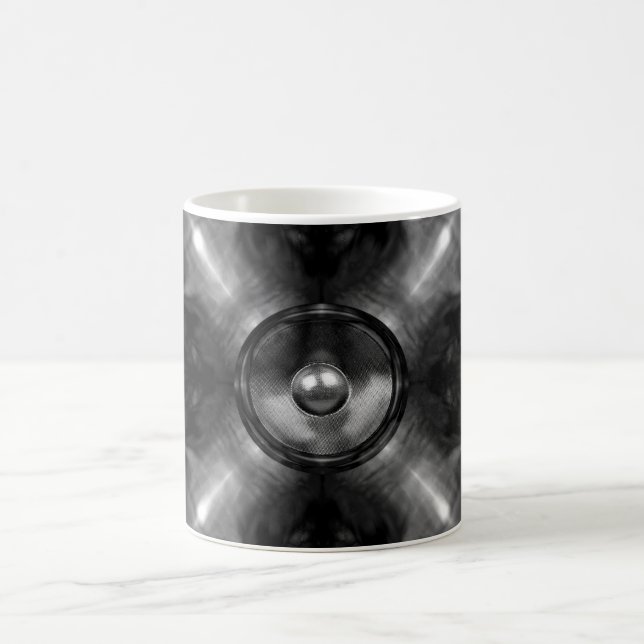 Black music speaker coffee mug (Center)