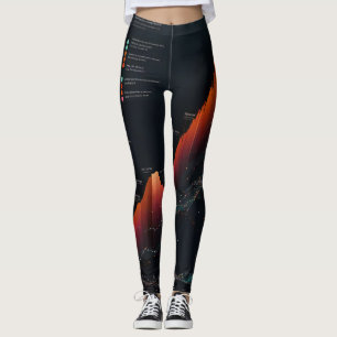 black music starry sky leggings