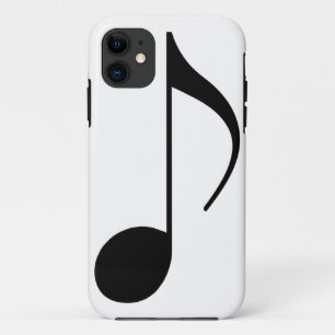 black musical-note iPhone 11 case
