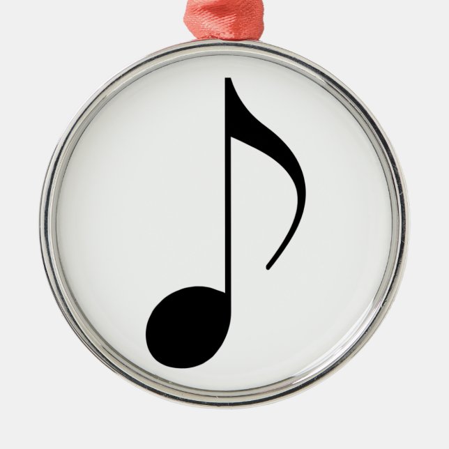 black musical-note metal ornament (Front)