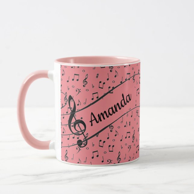 Black Musical personalized Coffee Mug (Left)