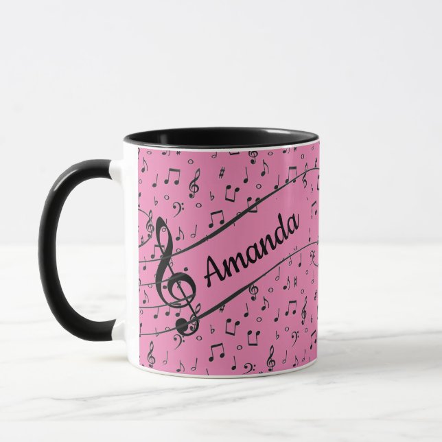 Black Musical personalized Coffee Mug (Left)