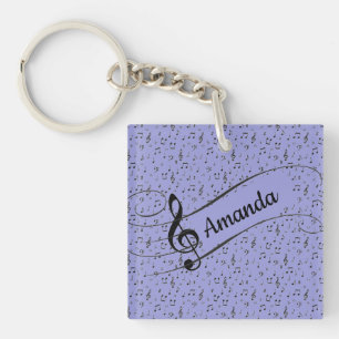 Black Musical personalized Keychain