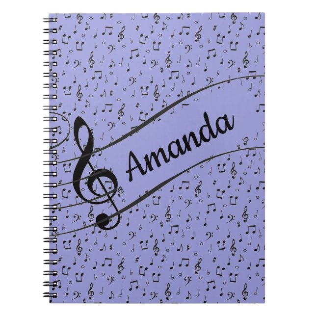 Black Musical personalized   Notebook (Front)