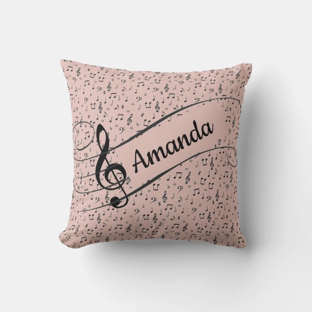Black Musical personalized  Throw Pillow (Front)