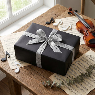 Black Musical  Satin Ribbon