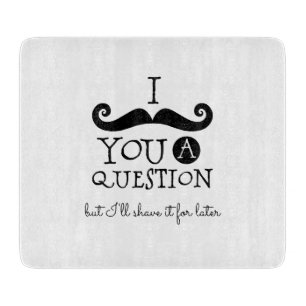 Black Mustache Humor Cutting Board