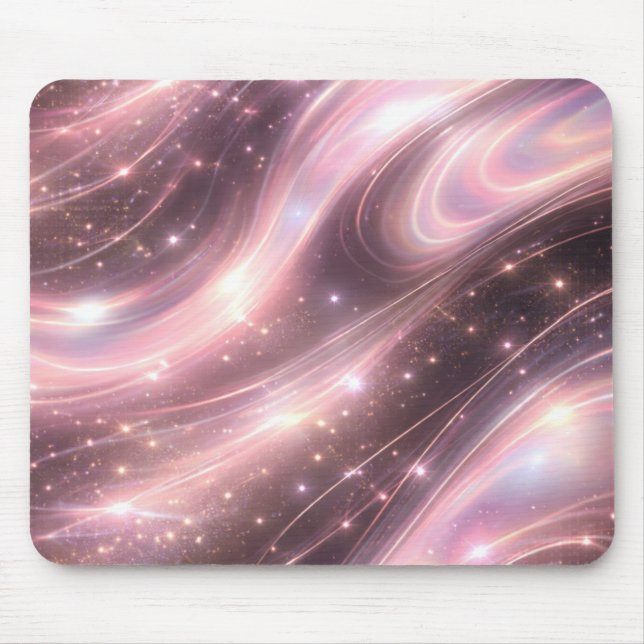 Black & muted blush space patterns AI art  Mouse Pad (Front)