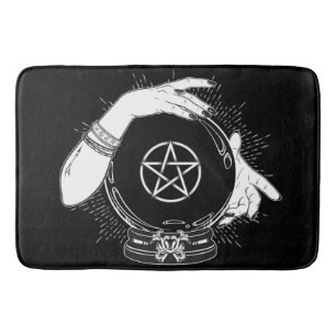 Black Mystic Fortune Teller Mystical Crystal Ball Bath Mat