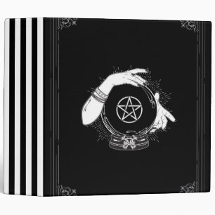Black Mystic Fortune Teller Mystical Crystal Ball Binder