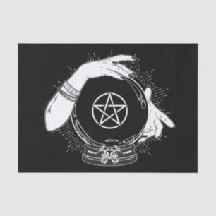 Black Mystic Fortune Teller Mystical Crystal Ball Tissue Paper