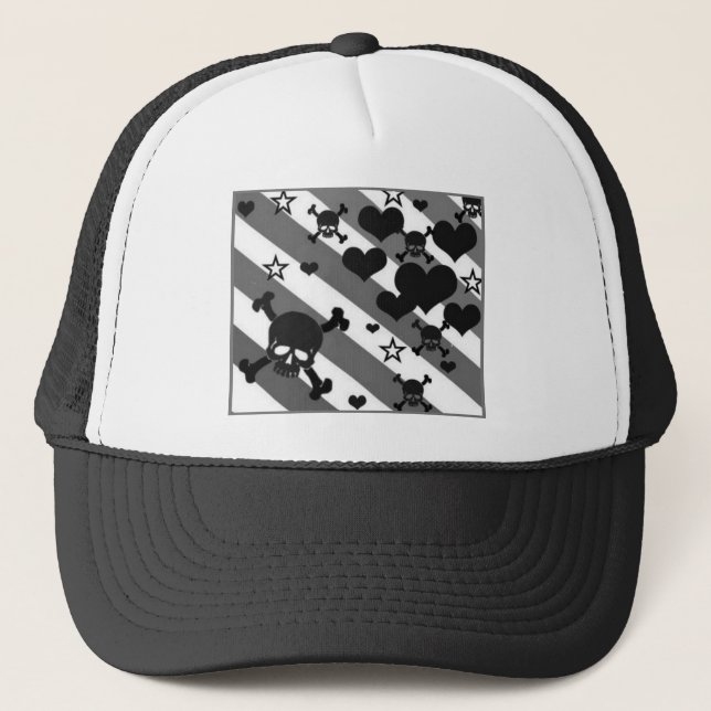 Black n Grey Trucker Hat (Front)