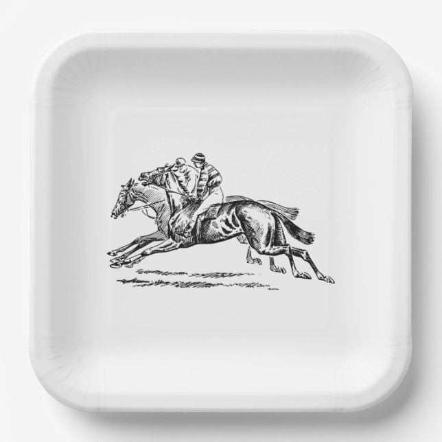 BLACK n WHITE DERBY PAPER PLATE (Front)