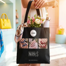 Black Nails Studio Photo Collage Elegant Logo