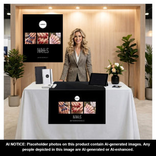 Black Nails Studio Photo Collage Trade Show Tapestry