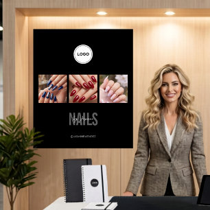 Black Nails Studio Photo Collage Trade Show Tapestry
