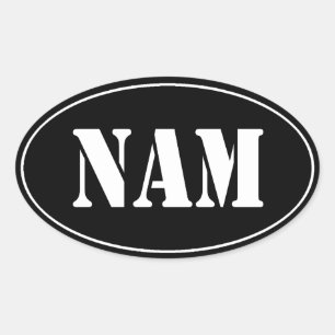 BLACK NAM VIETNAM Oval Sticker