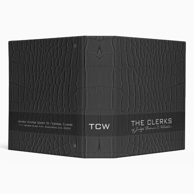 Black Natural Faux Leather Look Template Binder (Background)