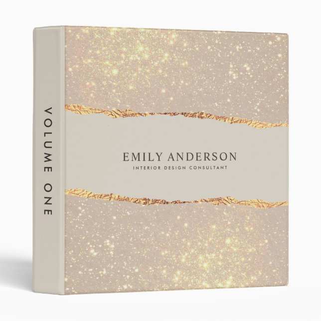 black natural gold modern elegant contemporary binder (Front/Spine)