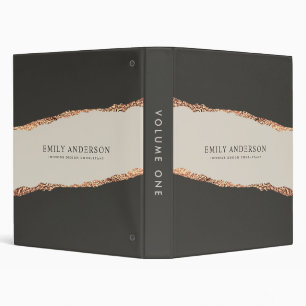 black natural gold modern elegant contemporary binder