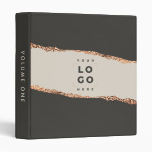 black natural gold modern elegant your logo binder