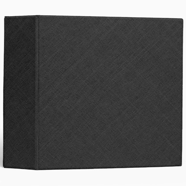 Black Natural Linen Fabric Texture Blank Clean Binder (Front/Spine)