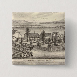 Black, Neal residences, properties 2 Inch Square Button