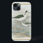 Black-Necked Stilts by the Water iPhone 13 Case<br><div class="desc">This simple yet beautiful fine art print of two black-necked stilts standing by the water on a cloudy day will look perfect on any Zazzle product. The neutral colours are very relaxing and would make a great addition to your home or office.</div>