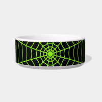 Black neon green spider web Halloween pattern