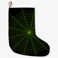 Black neon green spider web Halloween pattern
