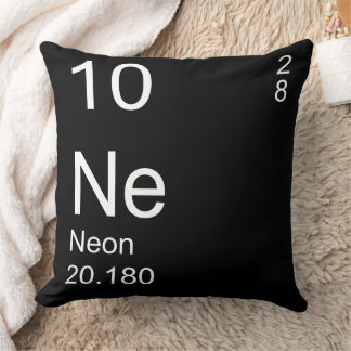 Black Neon Throw Pillow