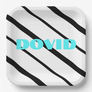 Black neon upsherin plate